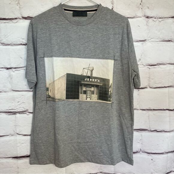Jerry Kaye Collection T Shirt SZ L Jerry’s Bar Made in Italy 100% Cotton Gray - Picture 1 of 8